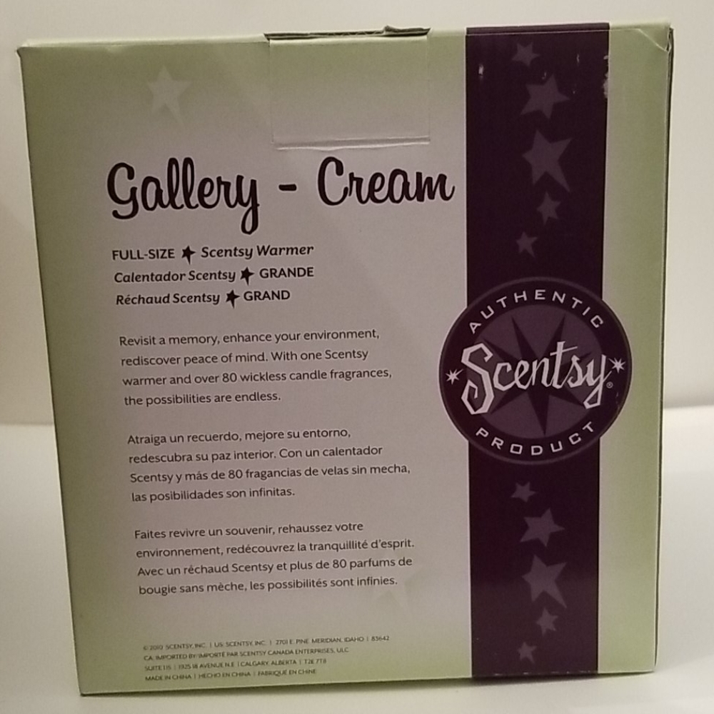 Gallery Cream Full Size Scentsy Warmer - Picture 2 of 3